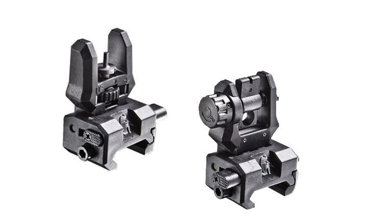 CAA Low profile rear & front flip-up sights