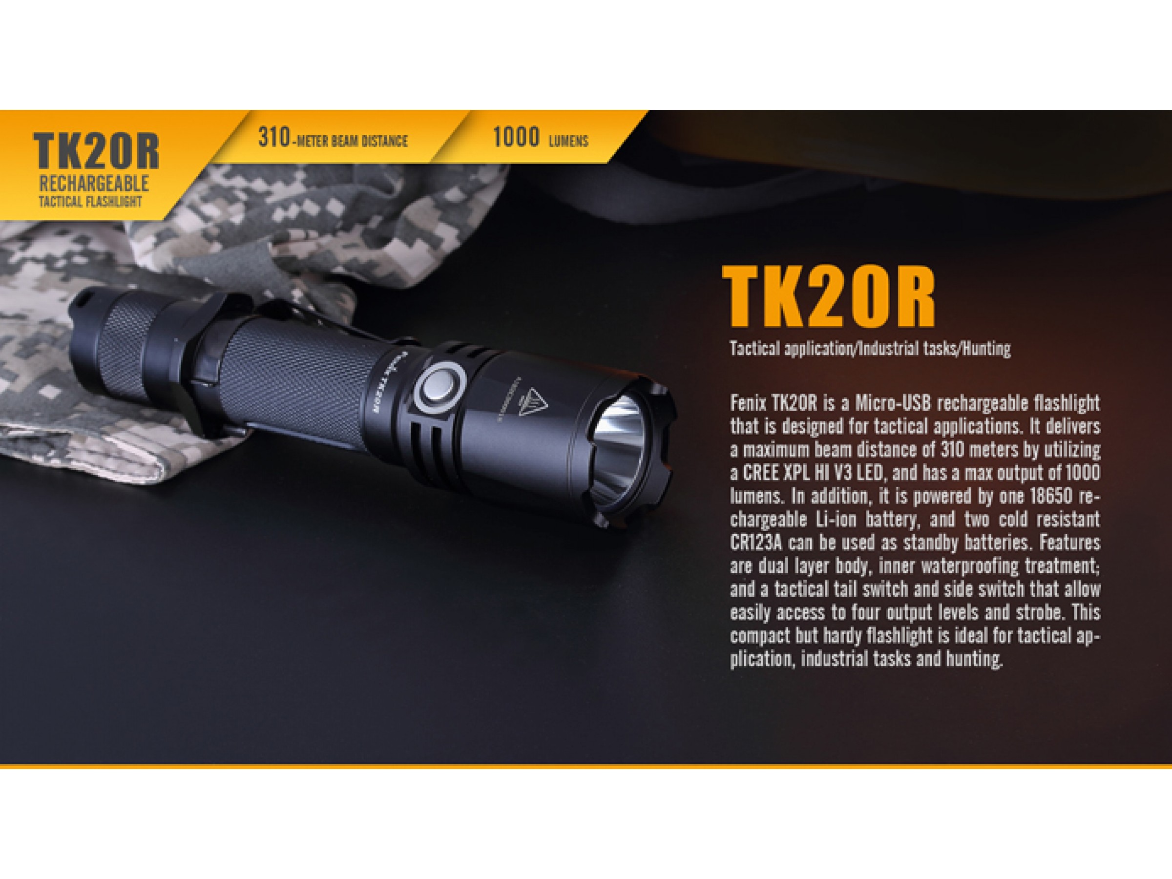 Fenix TK20R flashlight
