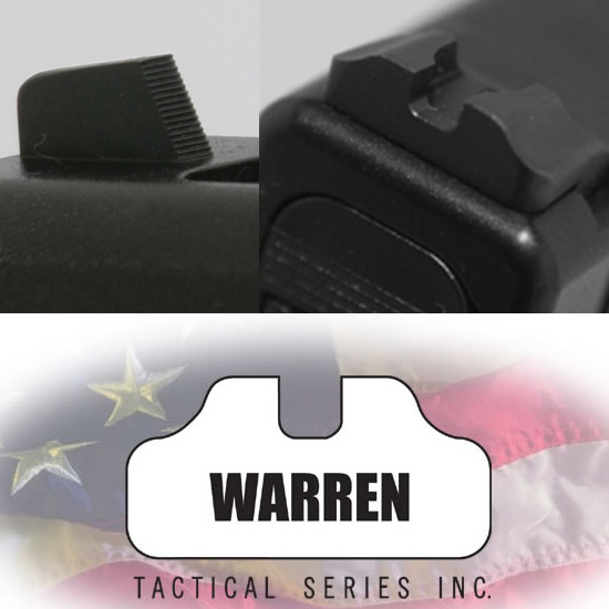 Glock Plain Sights with Serrated Front – Warren Tactical